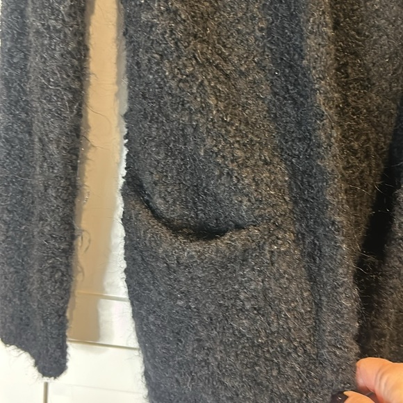 Aritzia Wilfred Free Mohair Wool Blend Oversized Open Front Cardigan Cozy Knit S - Picture 4 of 14